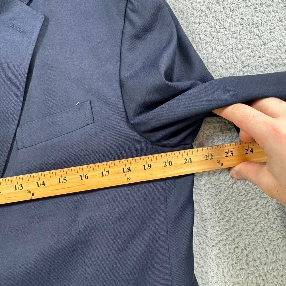 Polo Ralph Lauren Men‎ Navy Wool Blend Blazer Suit Jacket Sport Coat 44R